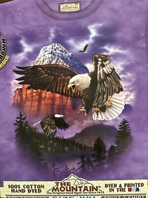 The Mountain T Shirt NIB Box Purple Eagle Mountain Majesty XXL 2009 NOS