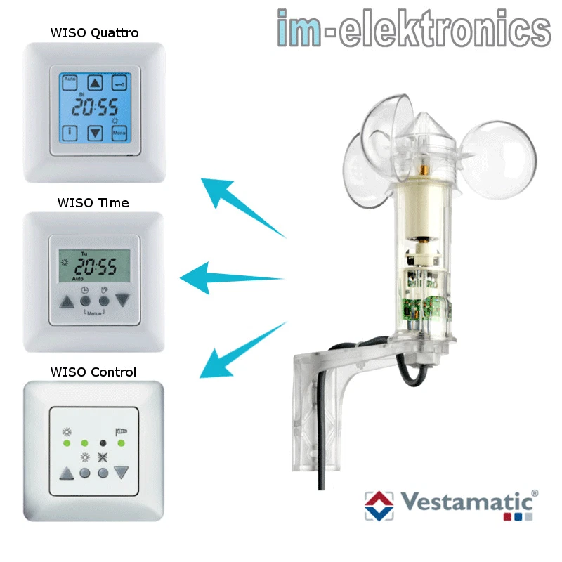 Vestamatic WISO Kristall Sonnen Lux Sensor Wind Sensor Wächter Markise Jalousie - Bild 3 von 3