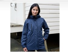 Ladies Result R400f 3 In 1 Journey Jacket Navy Blue Size Medium 12/14 Uk