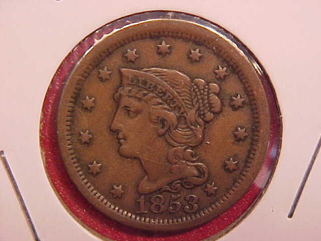 1853 LARGE CENT - VF - SEE PICS! - (X429) | eBay