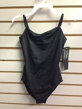 So Danca D-374ME Youth Size Young Junior Black Pinch Front Camisole Leotard