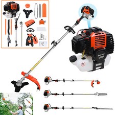 52cc Petrol 5-in-1 Garden Multi Tool Grass Trimmer Brush Cutter Chainsaw Pruner
