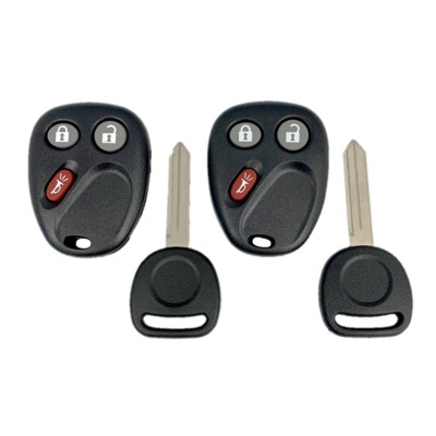 2 OEM Electronics Keyless Entry Remote Fobs + Ignition Keys 3 Button LHJ011