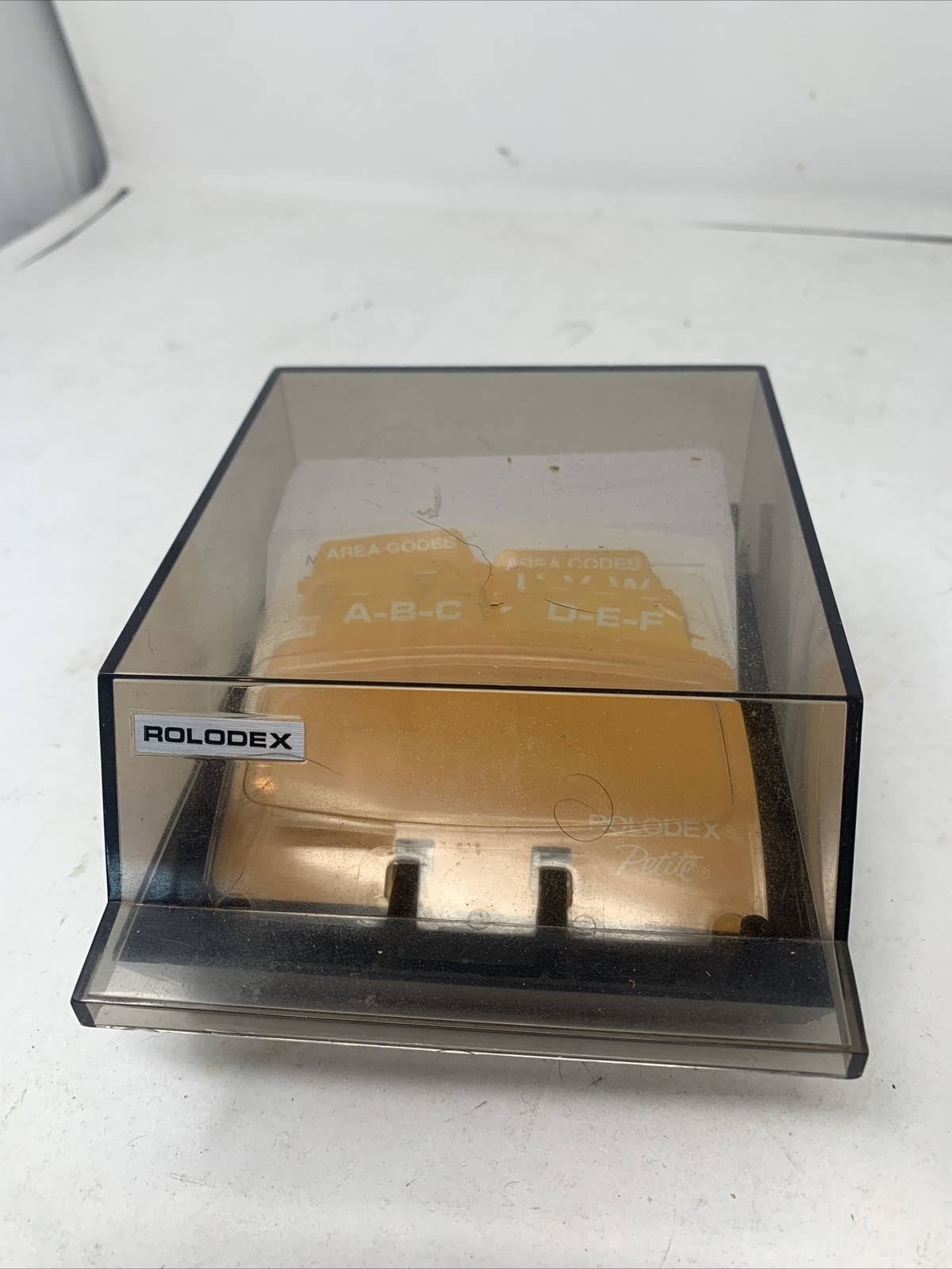 Rolodex Petite Address Card File Holder 4x2.25 A-Z Index S-310C Cracked ...