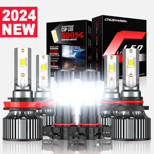CHU For Jeep Grand Cherokee 2011-2013 Combo LED Headlight + Fog Light Bulbs
