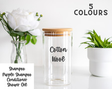 Bathroom Toilet Loo Shower Vinyl Decal Stickers for Jars Containers Hinch Custom