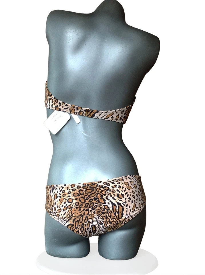 Victoria's Secret Precioso Conjunto de Bikini Push Up Bandeau Cheeky 32C/M EE. UU. Foto 3 de 4