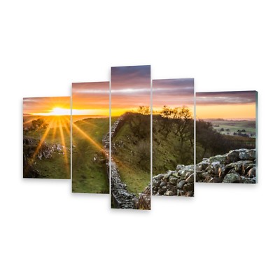 Mehrteilige Bilder Glasbilder Wandbild Hadrianswall