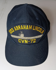 USS ABRAHAM LINCOLN CVN-72 HAT MADE IN USA EAGLE CREST VETERANS NAVY MILITARY