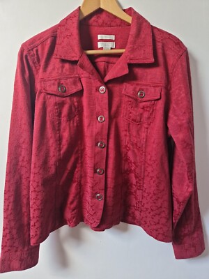 Christopher & Banks stretchige Hemdjacke mit Blumenmuster Größe XL