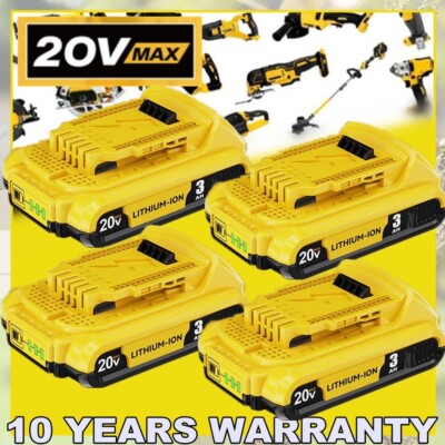 1-4Pack For DEWALT DCB203-2 20V MAX 20-Volt Compact 2.0Ah Li-Ion Tool Battery