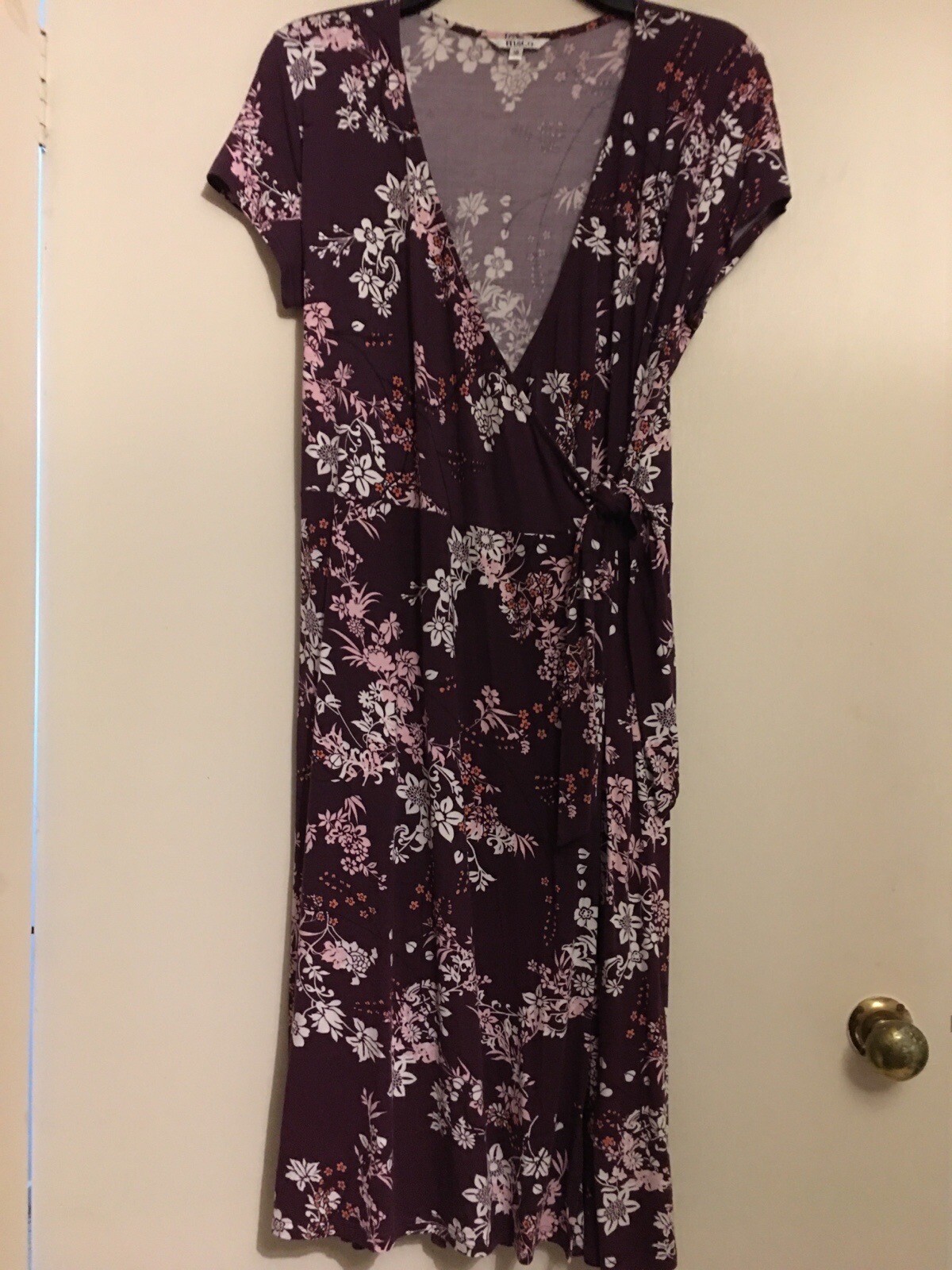 M&Co Wrap Dress Size 18 Purple eBay