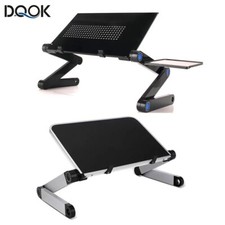 Adjustable Laptop Desk Stand Portable Aluminum Ergonomic Lapdesk For TV Bed Sofa