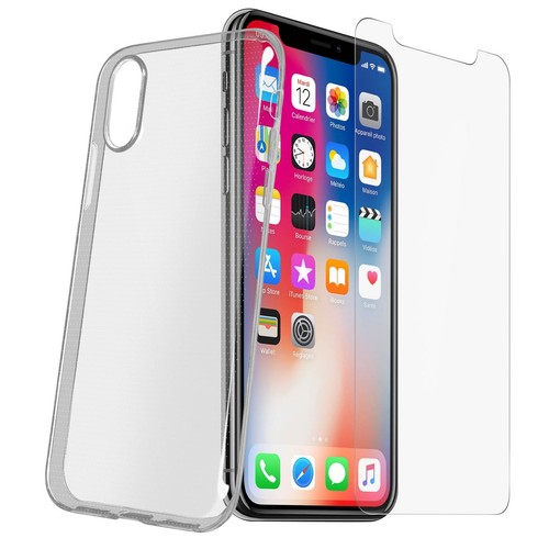 COVER per IPHONE X 8 7 6S SE 2020 CUSTODIA IN TPU + PELLICOLA VETRO TEMPERATO - Imagen 6 de 12