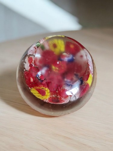 Fermacarte Millefiori in miniatura vintage, piccoli fiori multicolore ex con - Foto 6 di 6