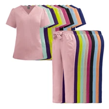 Lady Medical Scrub Set Nursing Uniform V-Neck Straight 2025 Summer Fashion Color