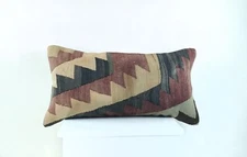 Home Decorative Handmade 12x24 Tribal Vintage Turkish Kilim Pillow Cover 2267