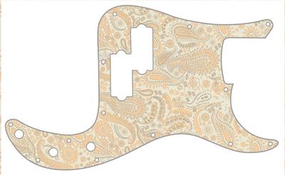 P Bass Schlagbrett Kratzplatte Fender 13 Loch Gitarre Plektrumschutz Paisley CR-CR