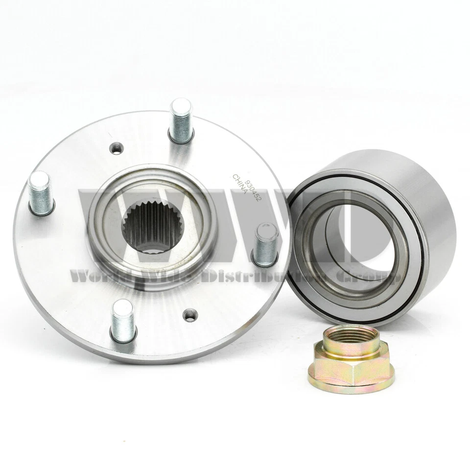 Pair Front Wheel Bearings and Hubs For 1998-2002 Honda Accord FWD Only — 第 2/4 张图片