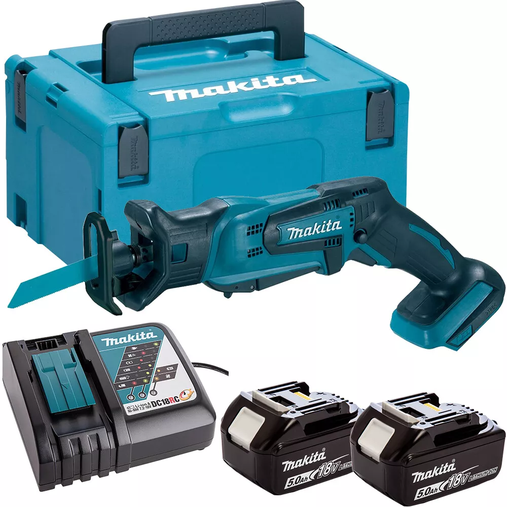 Makita DJR183Z 18V Reciprocating Saw with 2 x 5.0Ah Batteries