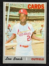 1970 Topps Baseball #330 Lou Brock St. Louis Cardinals