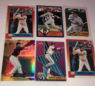 Roberto Alomar Lot Of 6 Different Blue Jays, Etc Baseball Cards Member HOF E15