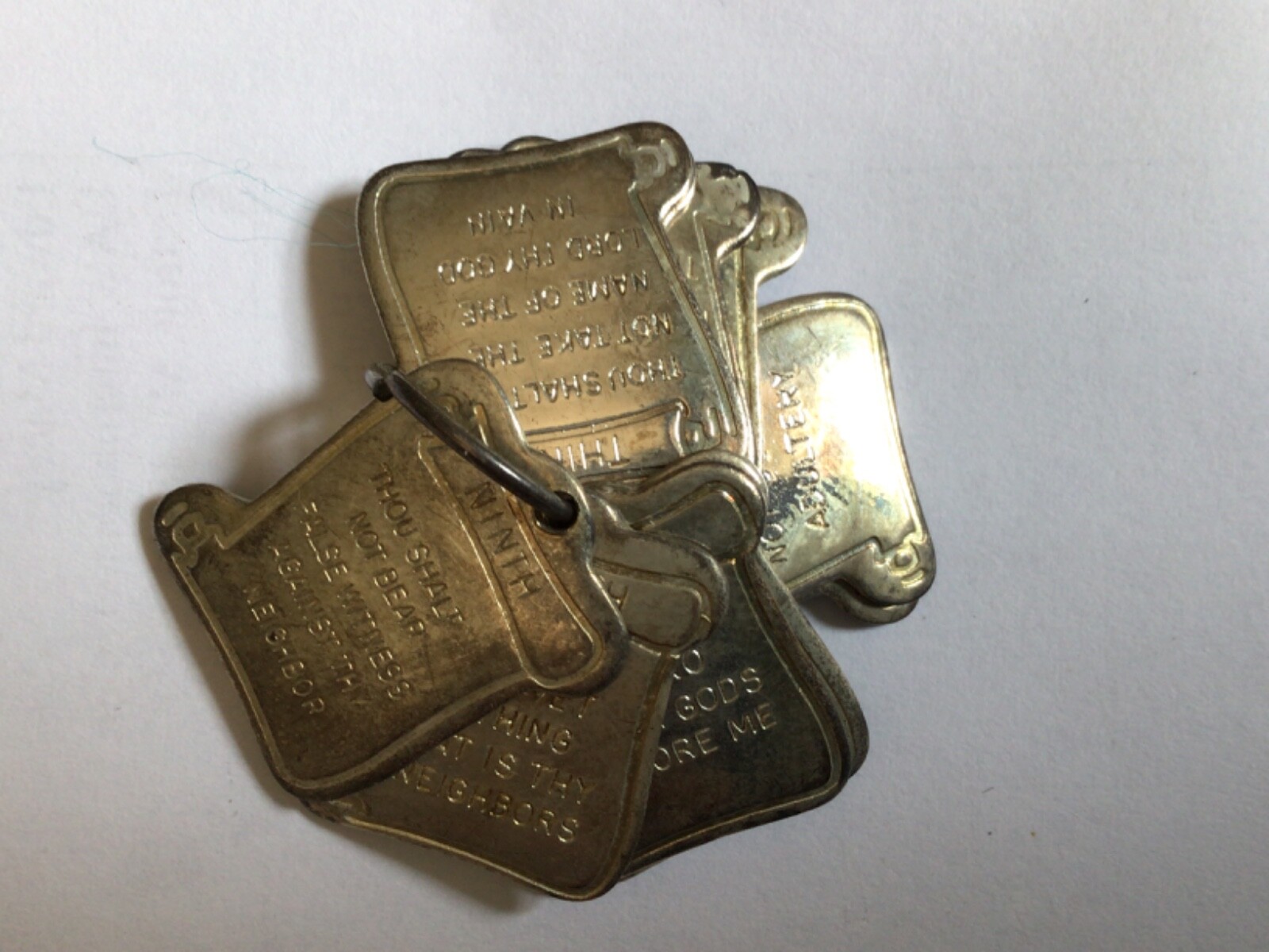 Ten Commandments Charms Silver Tone - image 1