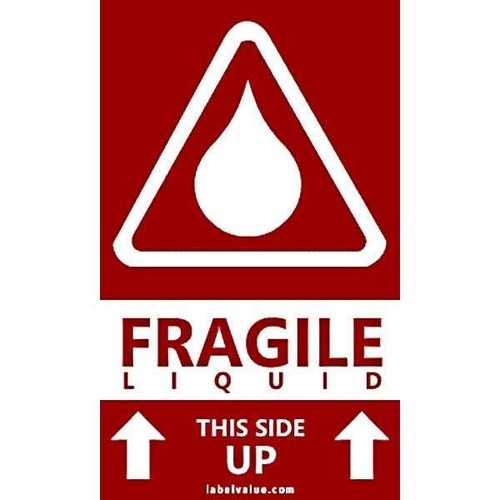 Fragile Liquid This Side Up Labels - Picture 3 of 3