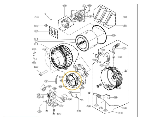 SealPro Washer Door Gasket For LG Kenmore MDS47123618 AP6236841 PS12081605 - Picture 7 of 7