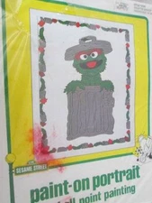 Oscar The Grouch Paint On Portrait For Ball Point Painting (Liquid Embroidery) 1