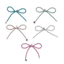 Handmade Bead Bowknot Charm Shoe Buckle Embellishments for DIYs Earring Keychain