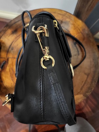 Authentic Chloé Black Leather Backpack 18cm X 16cm X 10cm. Used no Receipt - Picture 3 of 12