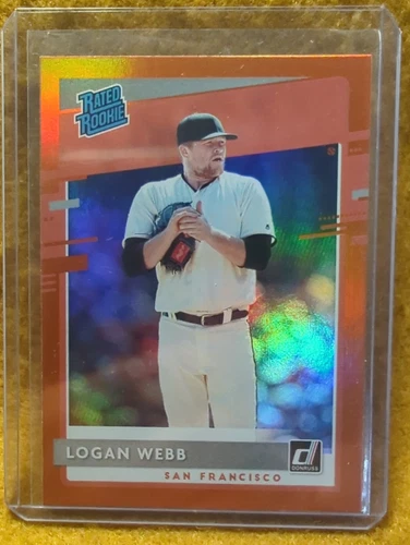 Logan Webb 2020 Donruss Orange Holo Rated Rookie RC #50 San Francisco Giant