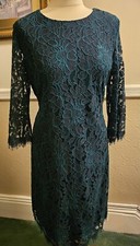Size 14 RONNIE NICHOLE Teal Lace Dress