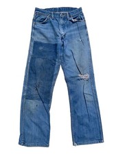 Vtg 60s Wrangler denim Jeans 28x28 blue bell Farm Worn 11MWZ