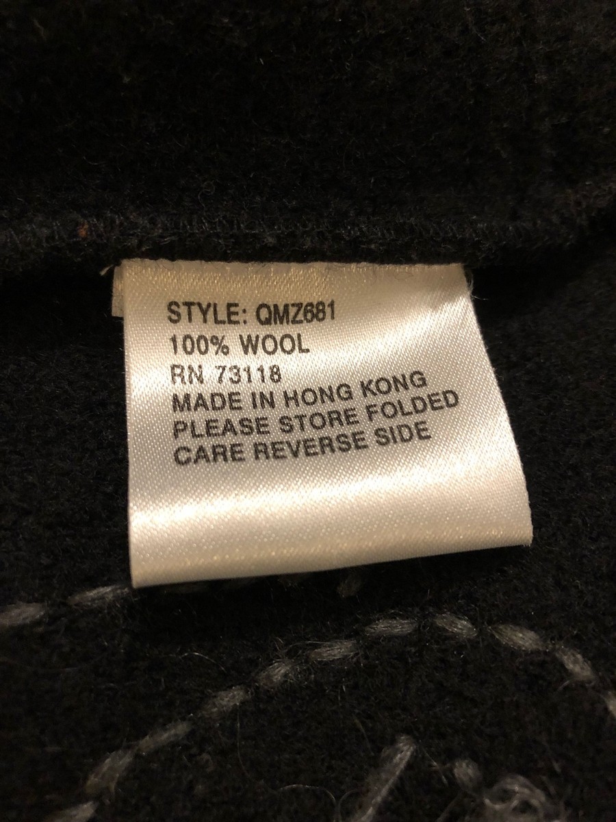 David Dart Boxy Boiled Wool Jacket Black with Grey Embroidered