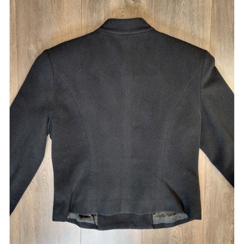 Veste vintage Hugo Buscati Milano femme taille 12 noire double boutonnage laine mélangée - Photo 10/10