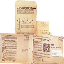 ~ANTIQUE~ORIGINAL~1921 MC CALL KAUMAGRAPH TRANSFER~1946 WORKBASKET PATTERNS~