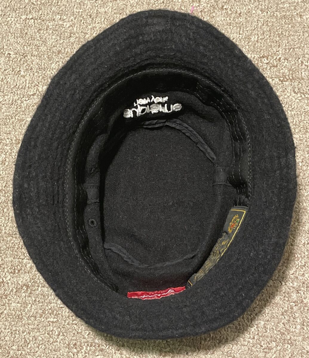 SUPREME Classic Logo Terry Crusher Black Bucket Hat Small SUPREME Classic Logo Terry Crusher Black Bucket Hat Small