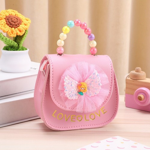 PU Leather Kids Shoulder Bag Cute Flowers Crossbody Bags Creative Handbags - Picture 14 of 19