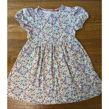 Mini Boden Girls' Floral Puff Sleeve Dress Size 7-8