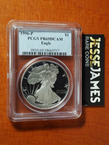 Photo of a 1996-P American Silver Eagle Proof from an eBay listing that sold on Jan 18, 2026