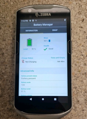 Zebra TC57 1D 2D Scanner Sim Slot Unlocked Android 11 Good Battery Health z03 - Picture 3 of 13