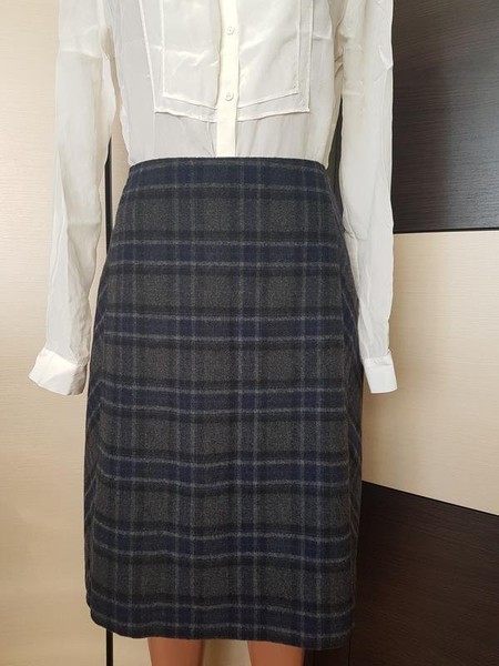 Women Laura Ashley Skirt Grey Polyester 38 / M /