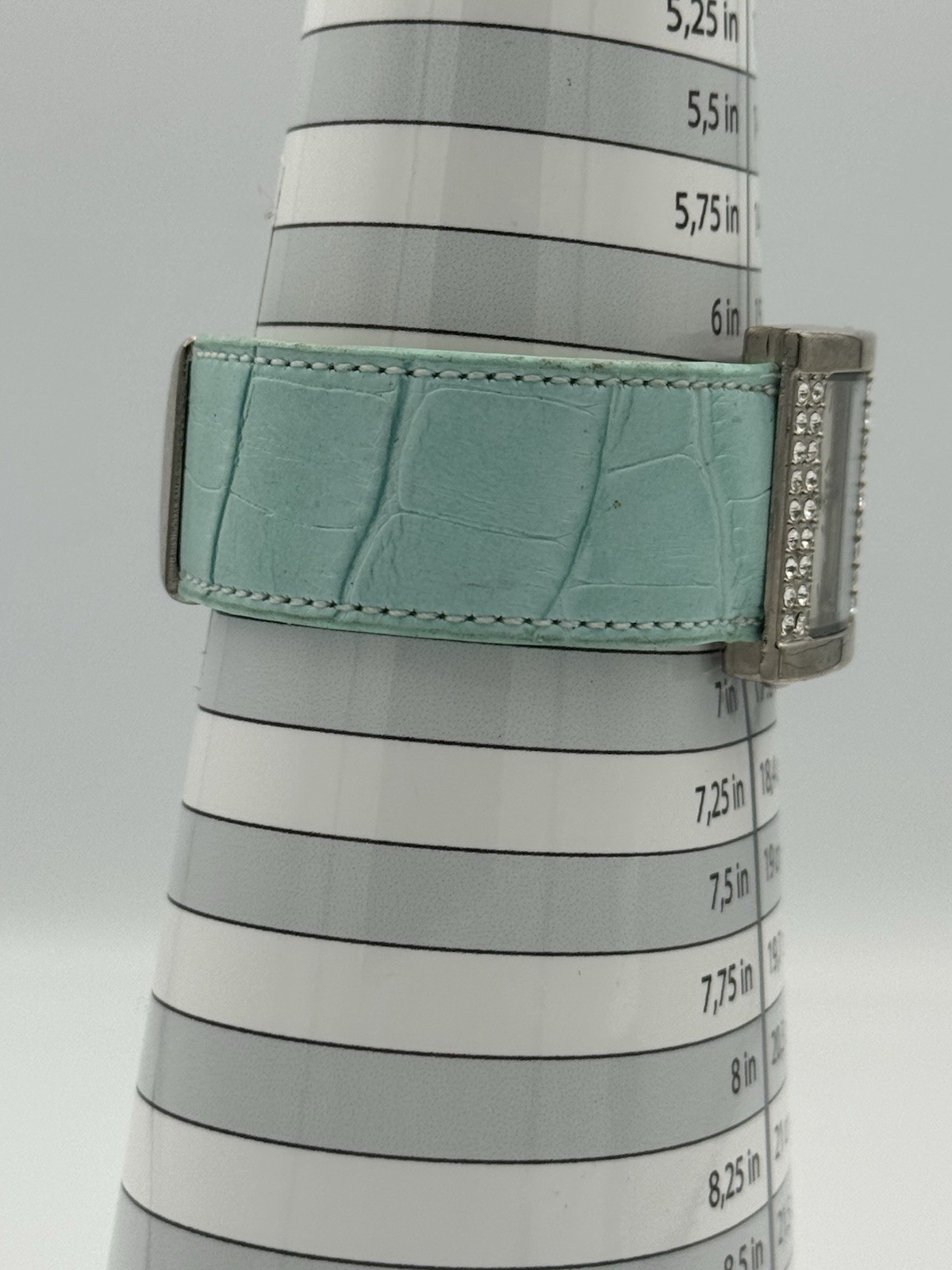 Citron Crystal Embedded Bezel Ladies Quartz Watch, new battery fitted image 2