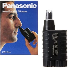 Panasonic ER115 Nose/Ear Hair Trimmer Black Safe & Effective Cutting System NEW
