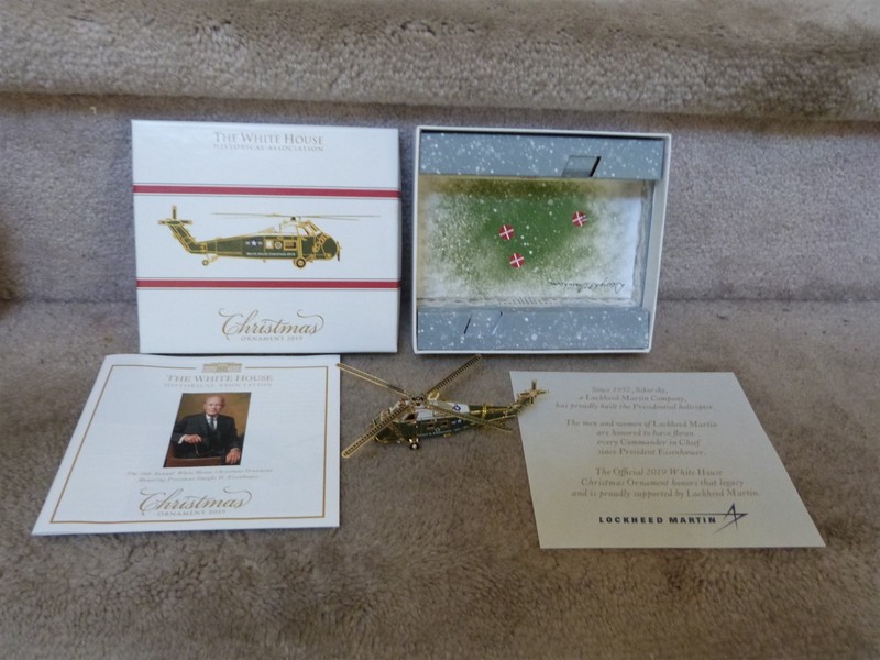 2019 White House Historical Assoc. Christmas Ornament Presidential Helicopter