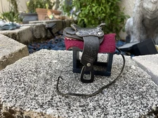 Vintage Breyer Horse Accessory #2418 Western Parade Saddle Set Black Traditional