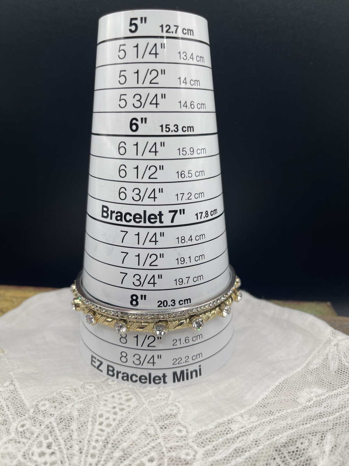 Vintage Bangle Braclets With Crystals - image 6