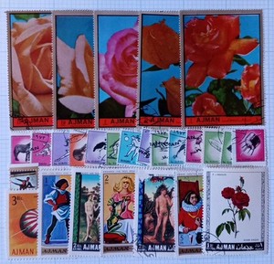 27  Different  AJMAN  Stamps.   CTO.   (PO44)
